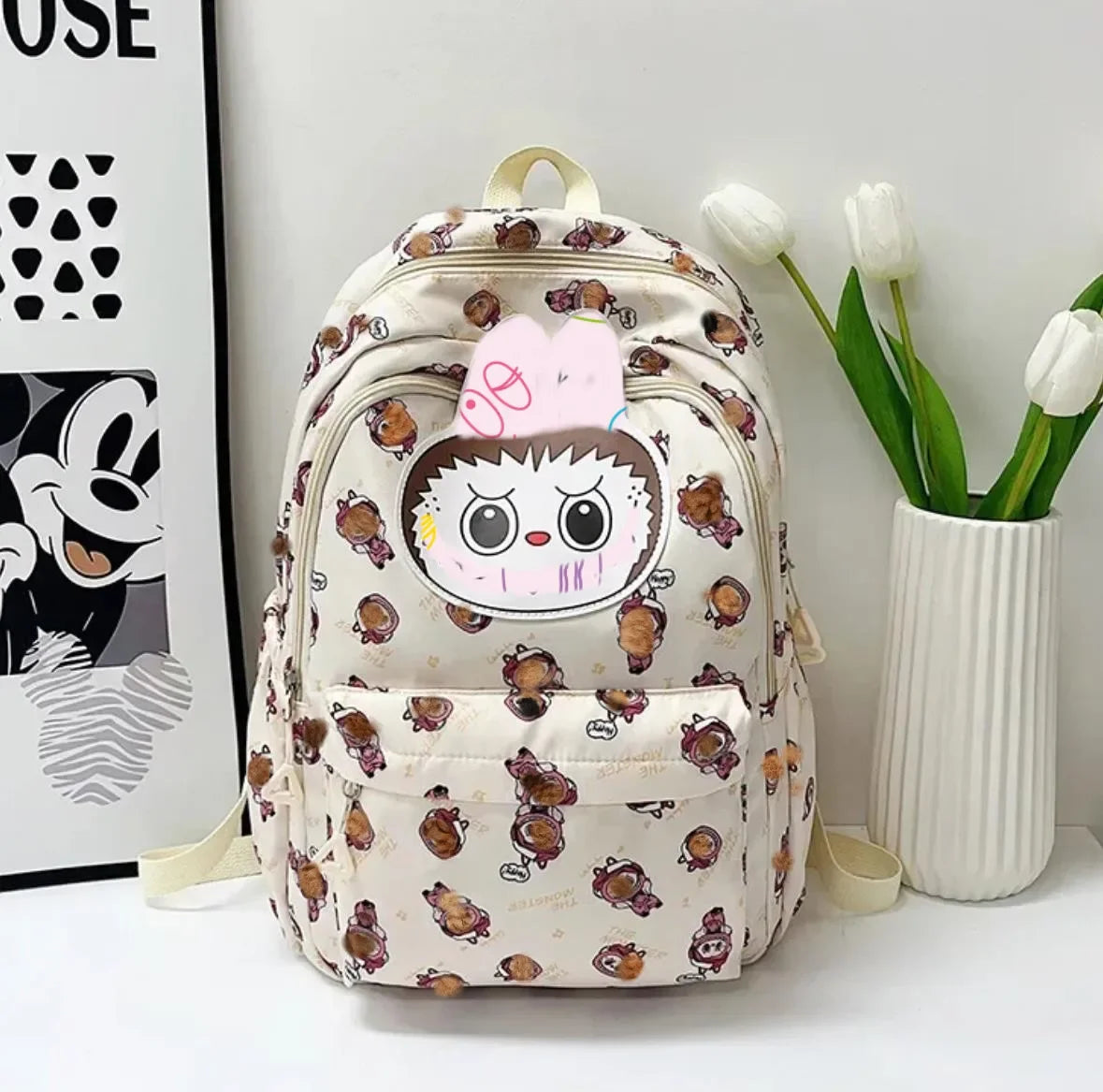 Miniso Labubu Rugzak – Stijlvolle Casual Schooltas Voor Studenten