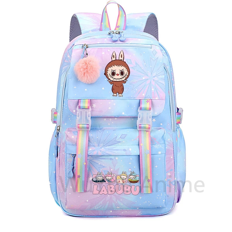Schattige Labubu backpack rugzak – Waterdichte Ruime capaciteit