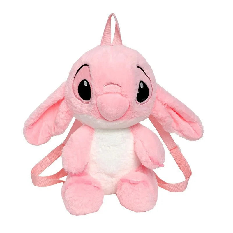 Kawaii Lilo En Stitch Pluche Rugzak – Schattig Cartoon Ontwerp Met Grote Capaciteit
