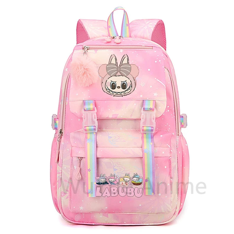 Schattige Labubu backpack rugzak – Waterdichte Ruime capaciteit