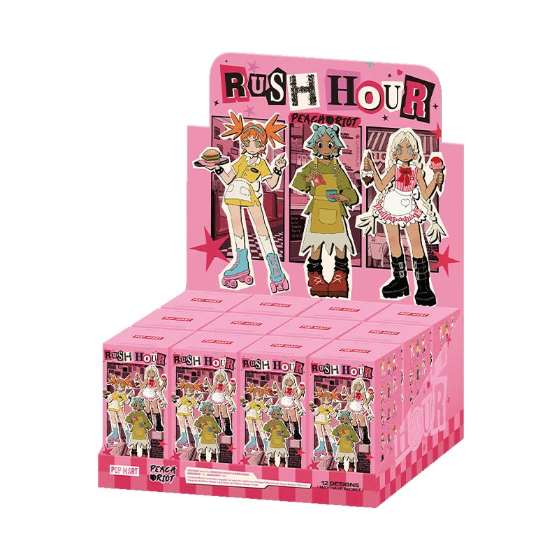 Officiële POP MART Peach Riot Rush Hour Series Figuren – Mysterie Box Vol Verrassingen