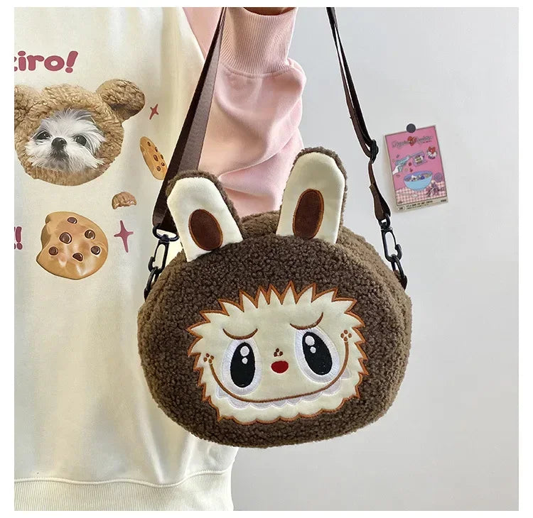 Labubu Crossbody schoudertas – Schattige Pluche Met Grote Capaciteit