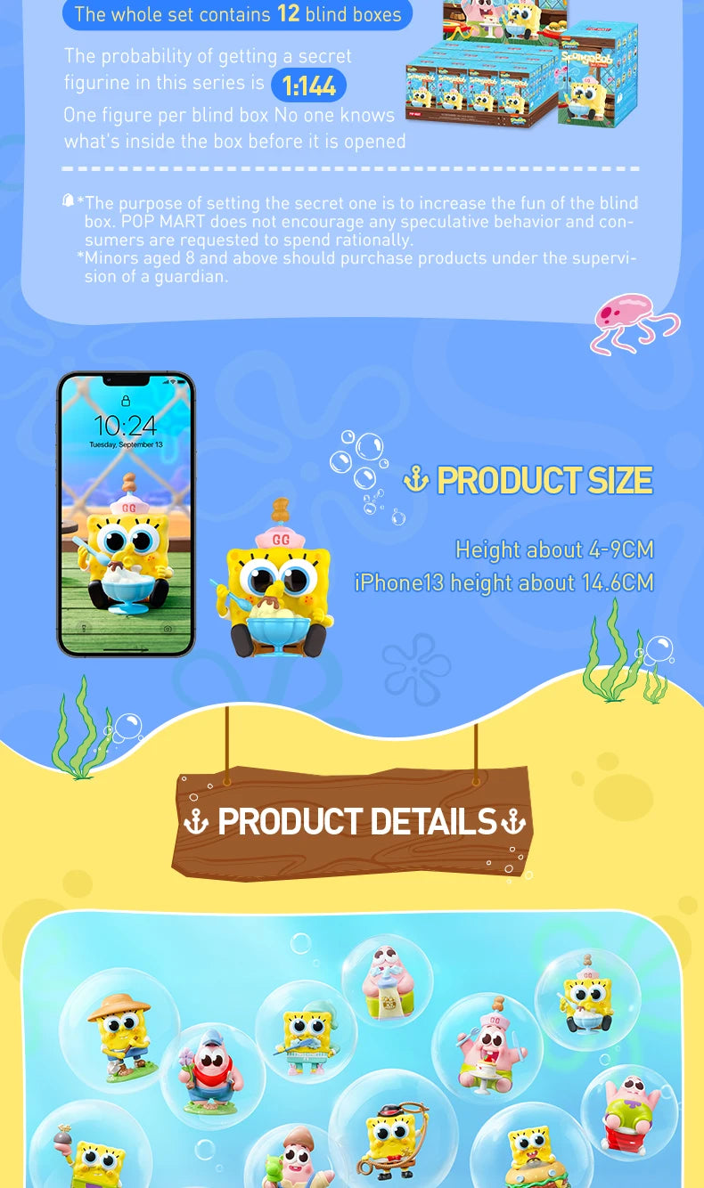 Officiële POP MART SpongeBob Beste Vrienden Serie Figuren – Verrassende Mystery Box Collectie