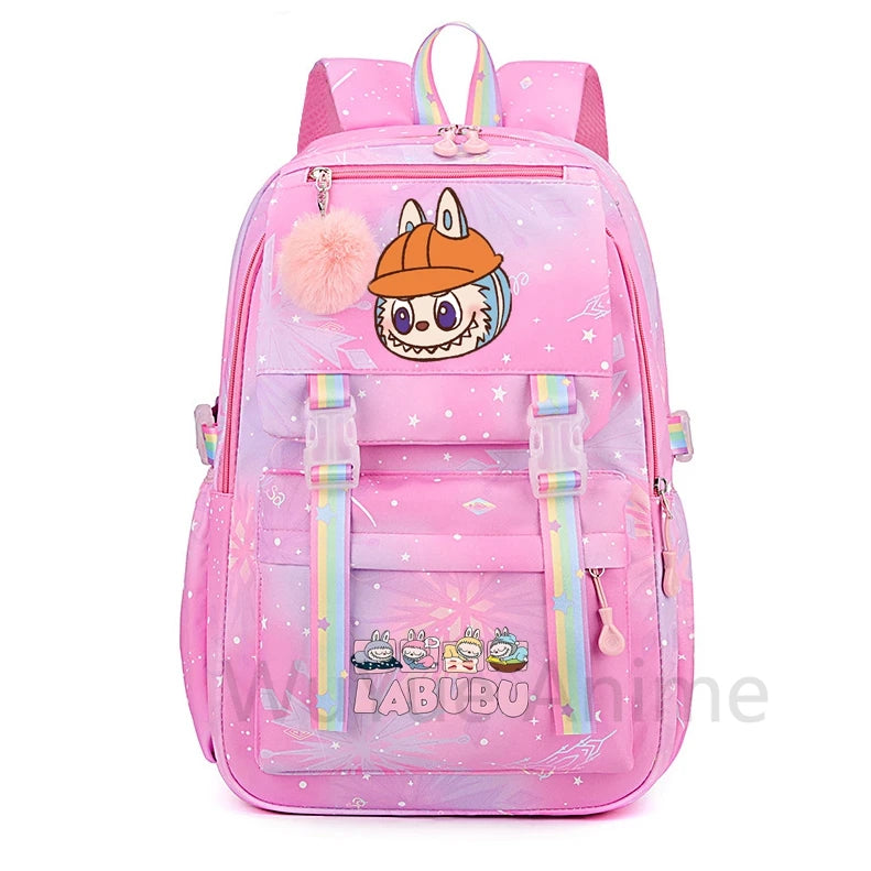 Schattige Labubu backpack rugzak – Waterdichte Ruime capaciteit