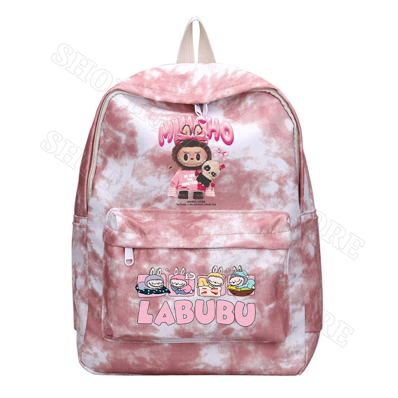 Kinderrugzak Met Schattige Labubu Cartoon Print Voor Schoolgebruik