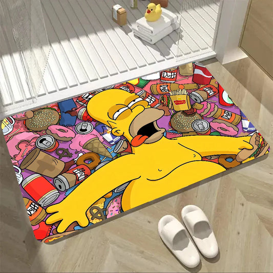 Vloermat Cartoon Anime The Simpsons Met Antislip En Absorptie