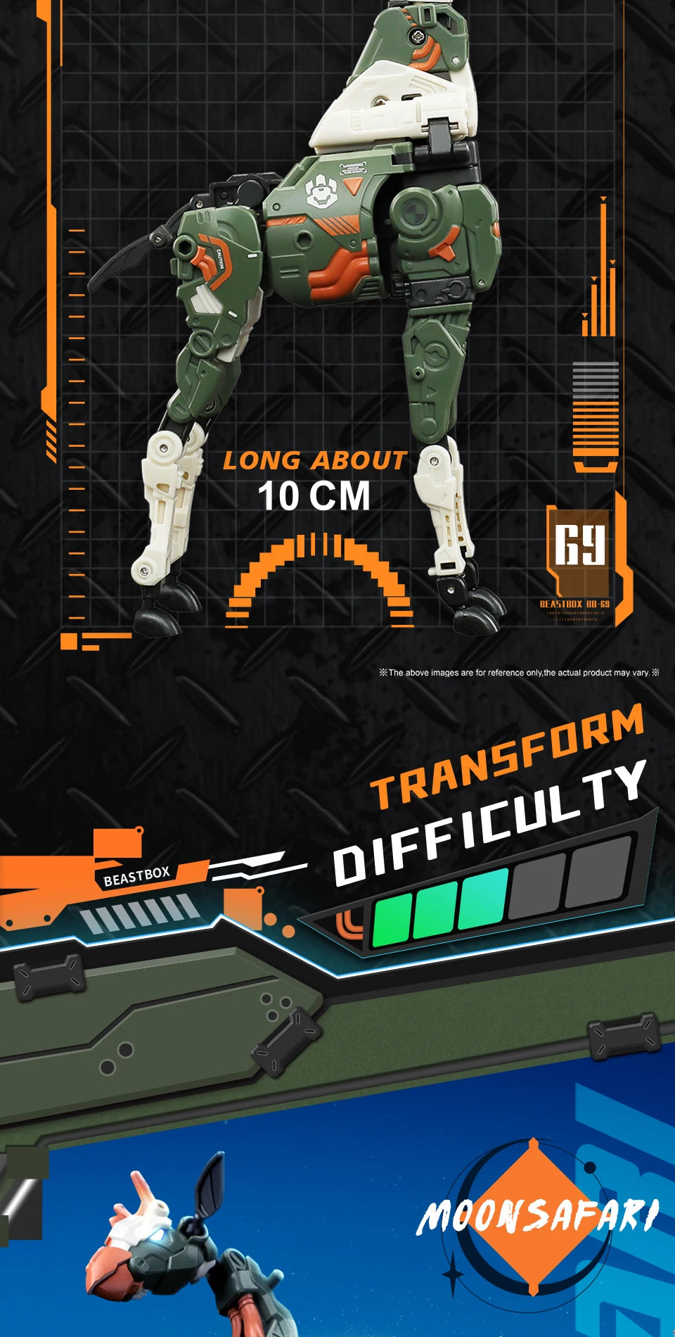 Officiële 52TOYS Beastbox BB-69 MOONSAFARI – Verzamelbare Converteerbare Actiefiguur