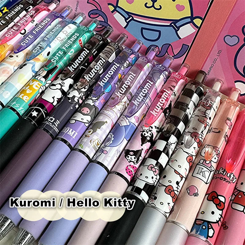 Gelpennen Set Sanrio Hello Kitty & Kuromi, Leuke 6-delig 0.5mm