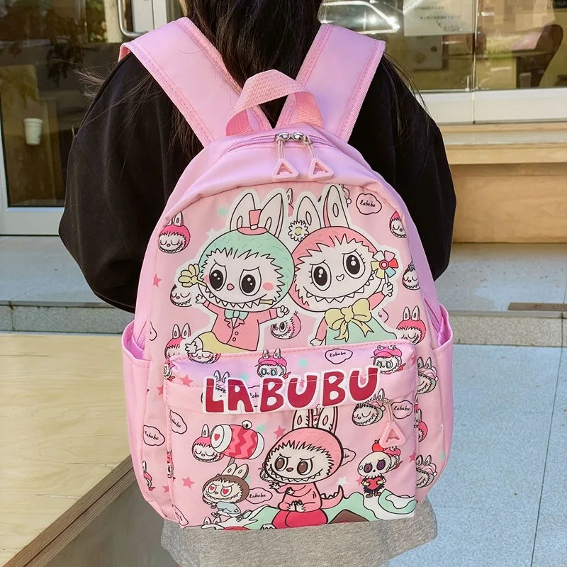 Kinderrugzak Met Schattige Cartoonprint Labubu En Grote Groot Capaciteit