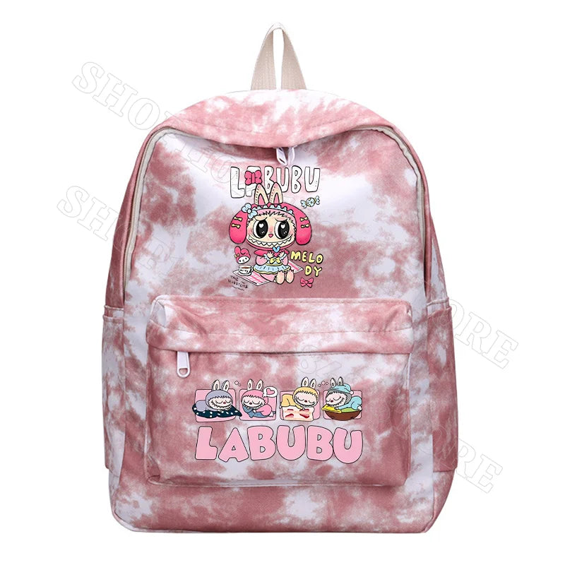 Kinderrugzak Met Schattige Labubu Cartoon Print Voor Schoolgebruik