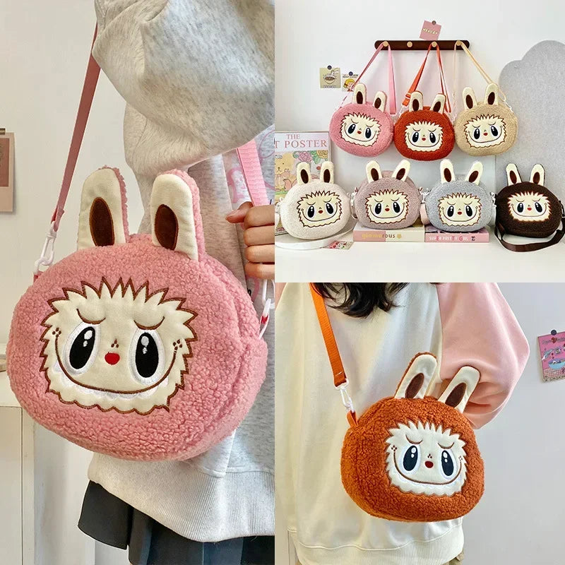 Labubu Crossbody schoudertas – Schattige Pluche Met Grote Capaciteit
