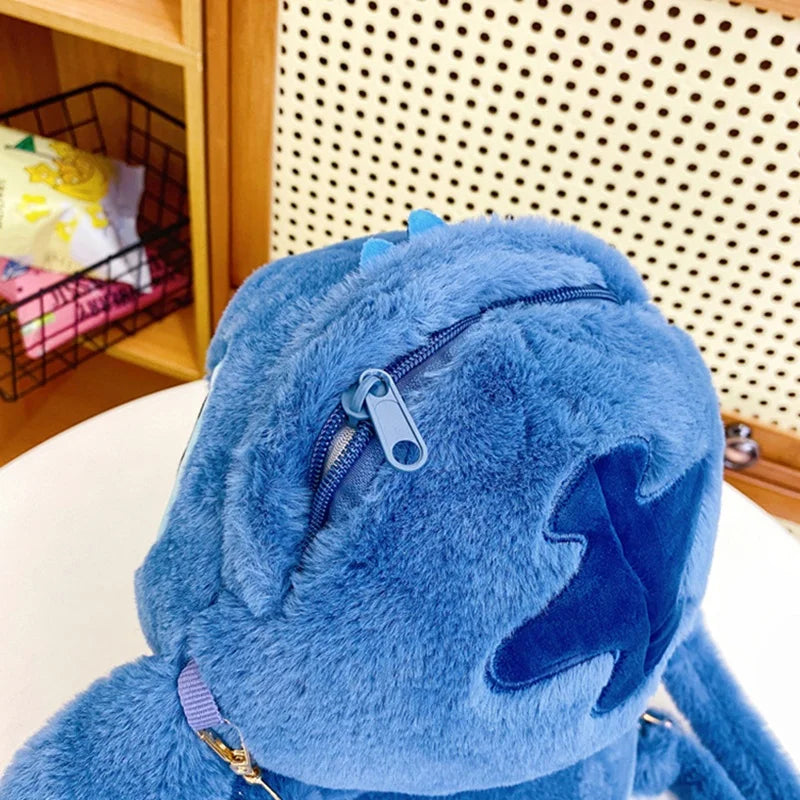 Kawaii Lilo En Stitch Pluche Rugzak – Schattig Cartoon Ontwerp Met Grote Capaciteit