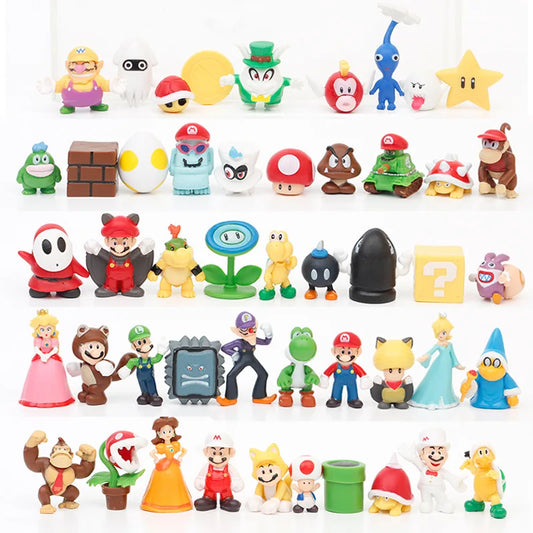 Super Mario Bros Actiefiguren Set Met Opbergtas Voor Kinderen