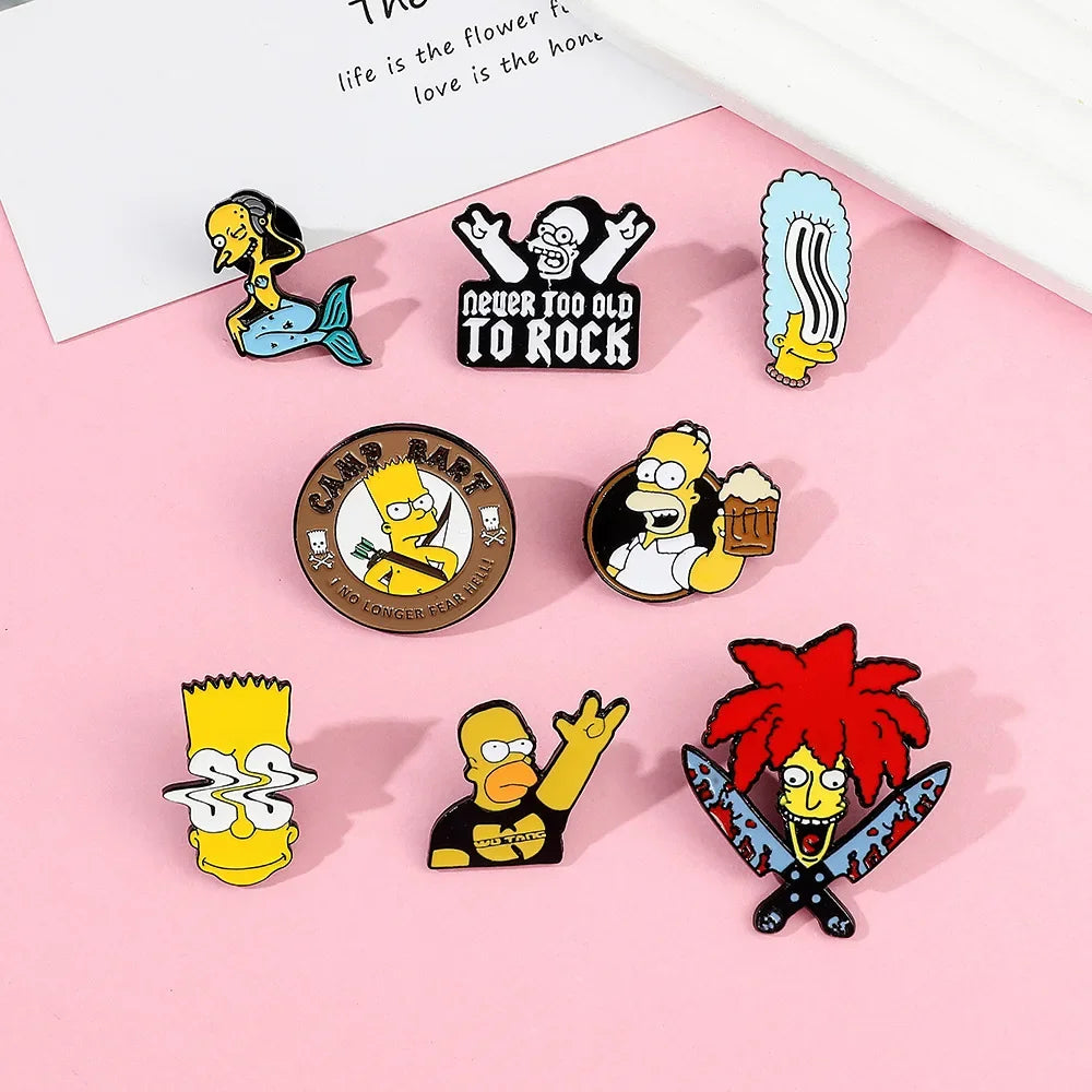 Classic Comedy Anime Pins Broche Van De Simpsons Voor Elke Outfit