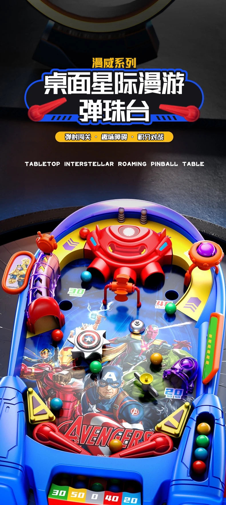 Marvel Pinball Speelgoed voor Kinderen met Interactieve Actie
