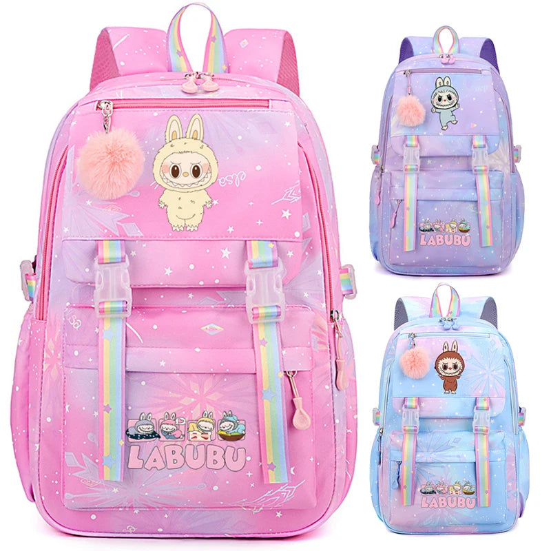 Schattige Labubu backpack rugzak – Waterdichte Ruime capaciteit