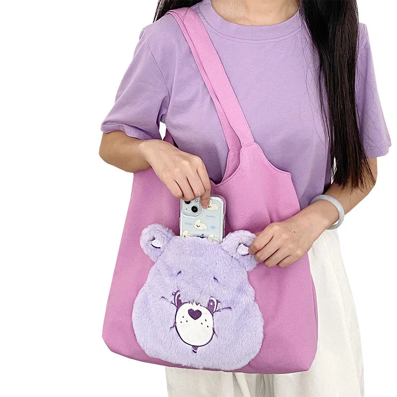 Schoudertas Canvas Carebears Met Grote Inhoud En Schattig Design