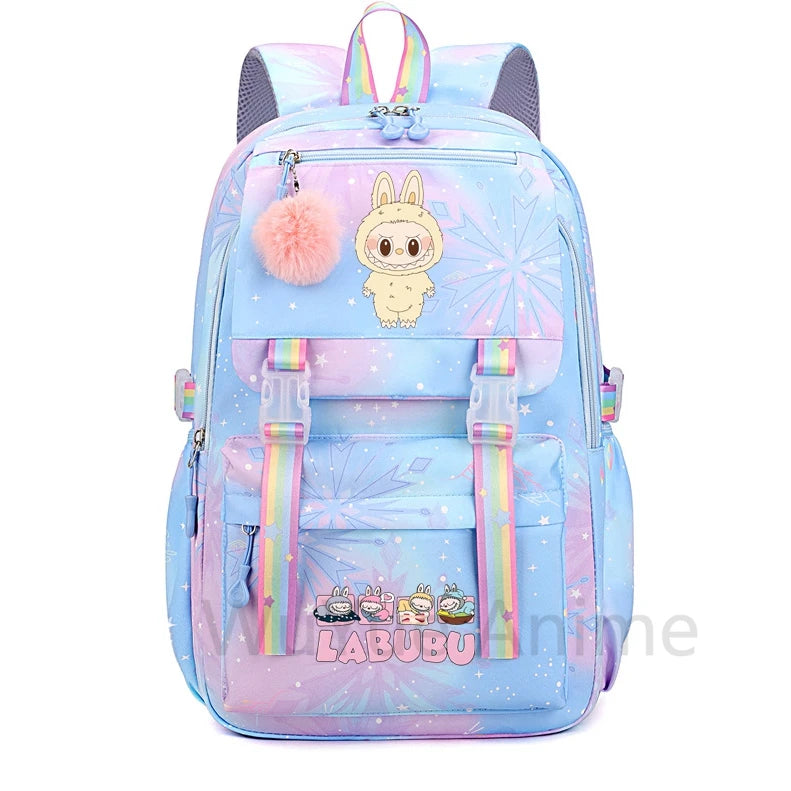 Schattige Labubu backpack rugzak – Waterdichte Ruime capaciteit