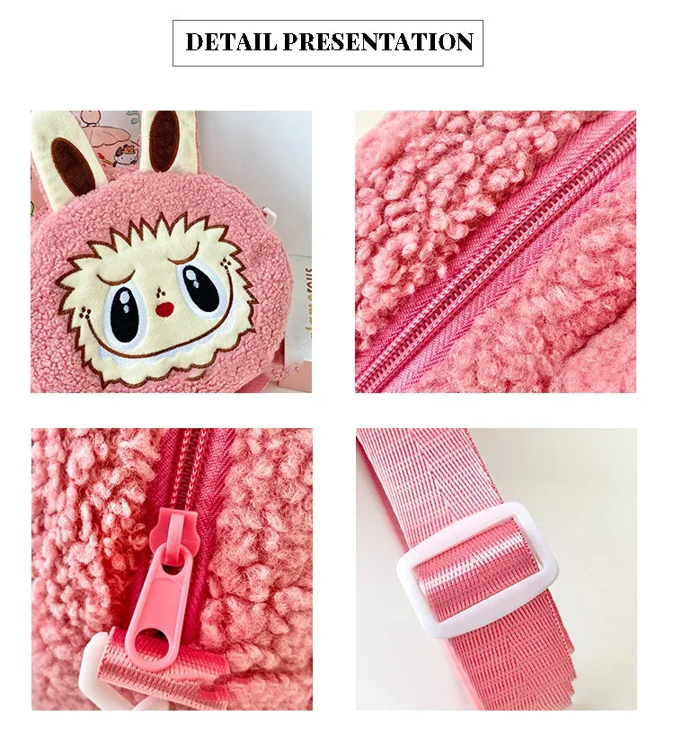 Labubu Crossbody schoudertas – Schattige Pluche Met Grote Capaciteit