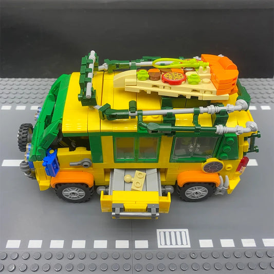 City Ninja Turtles Pizza Truck Bouwset – Creatieve Constructie voor Jongens en Volwassenen