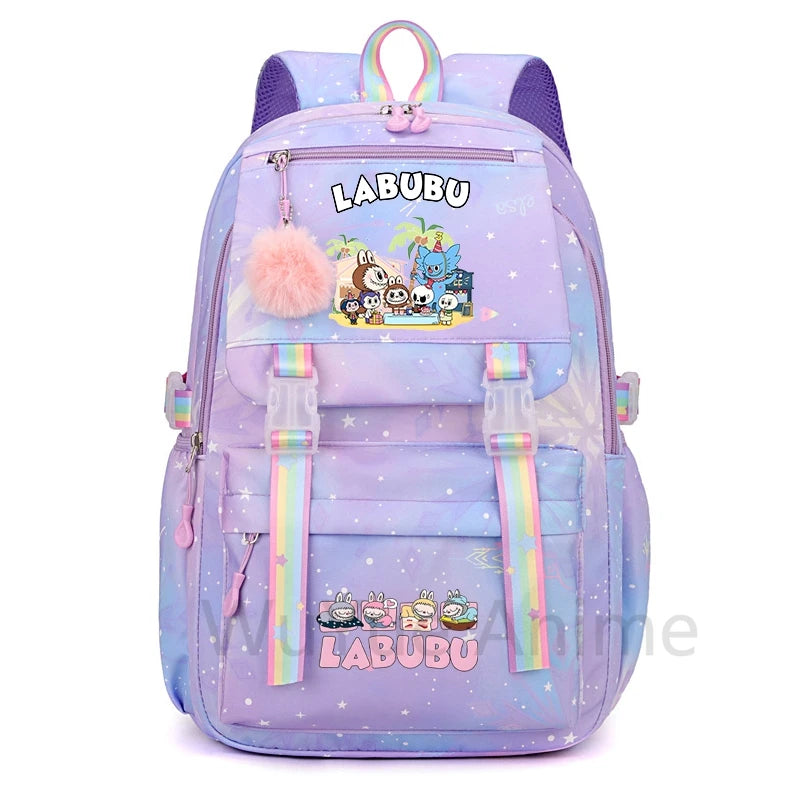Schattige Labubu backpack rugzak – Waterdichte Ruime capaciteit
