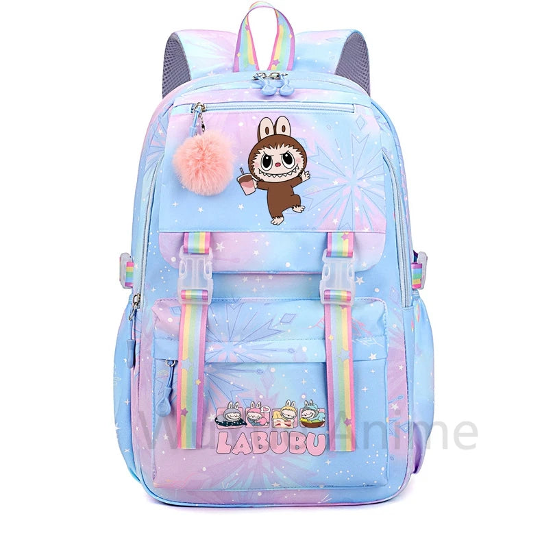Schattige Labubu backpack rugzak – Waterdichte Ruime capaciteit