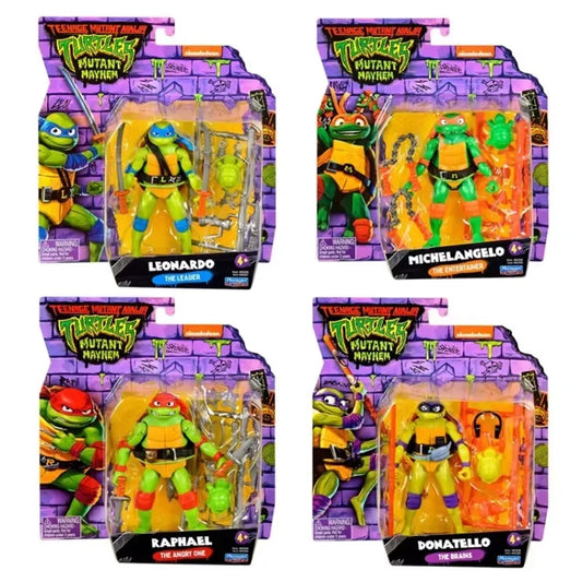 Playmates Ninja Turtles Actiefiguren – Unieke Verzamelset van 4.5-inch Figuren