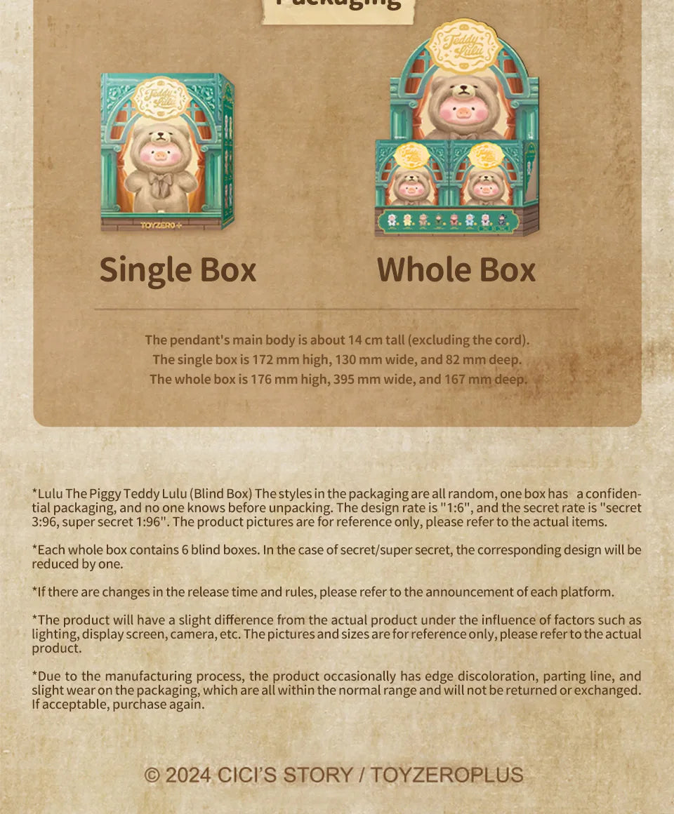 Officiële 52TOYS Blind Box Teddy Lulu – Unieke Verzamelbare Pluche Sleutelhanger