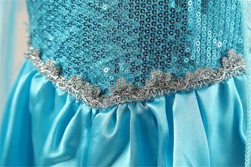 Elsa Jurk voor Meisjes 3-10 Jaar Feestelijke Kostuum