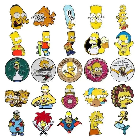 Classic Comedy Anime Pins Broche Van De Simpsons Voor Elke Outfit