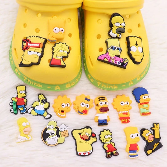 Schoen Knop Charms 1Pcs PVC The Simpsons Voor Feestjes