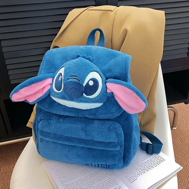 Kawaii Lilo En Stitch Pluche Rugzak – Schattig Cartoon Ontwerp Met Grote Capaciteit