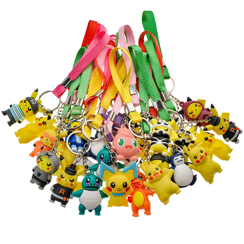 Sleutelhangers Set Anime Figuren Sanrio Pokemon 24 Stuks Cadeau