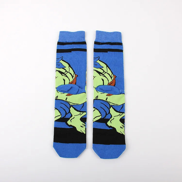 Teenage Mutant Ninja Turtles Katoenen Sokken – Trendy Anime Ontwerp voor Mannen