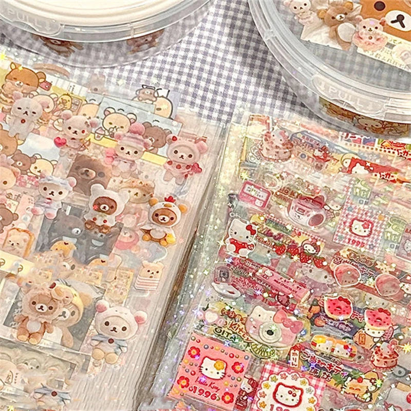 5 Stuks Hello Kitty Rilakkuma Sticker Set Voor Creatieve Projecten