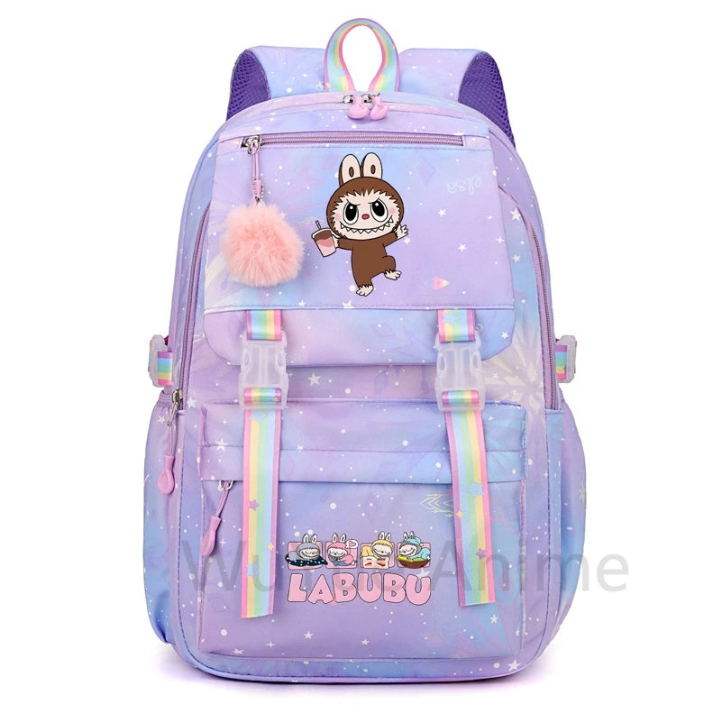 Schattige Labubu backpack rugzak – Waterdichte Ruime capaciteit