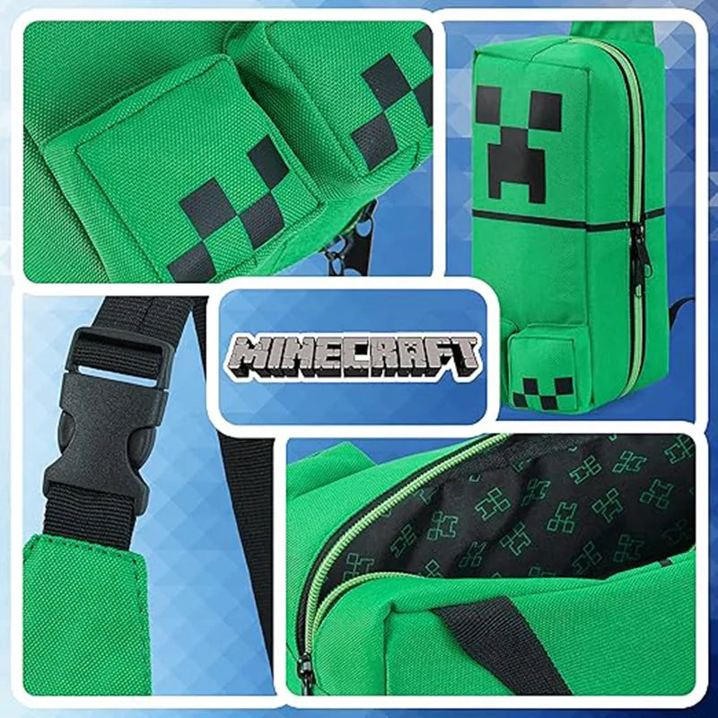 Minecraft Rugzak Creeper Schoudertas Met Cartoon Design En Extra Opbergruimte