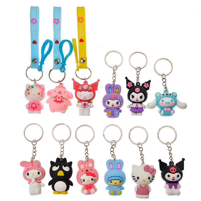 Sleutelhangers Set Anime Figuren Sanrio Pokemon 24 Stuks Cadeau