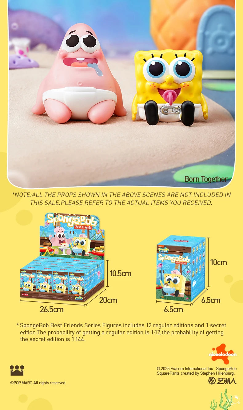 Officiële POP MART SpongeBob Beste Vrienden Serie Figuren – Verrassende Mystery Box Collectie