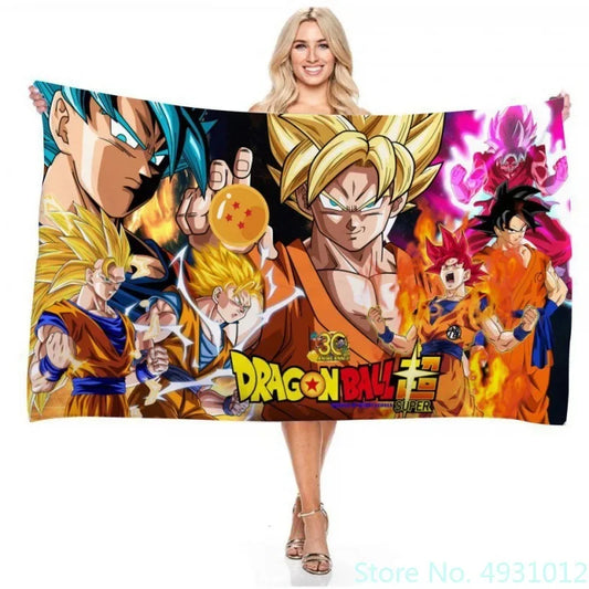 Anime Wereld Dragon Ball Goku Badhanddoek – 3D Druk voor Kinderen en Feestdagen