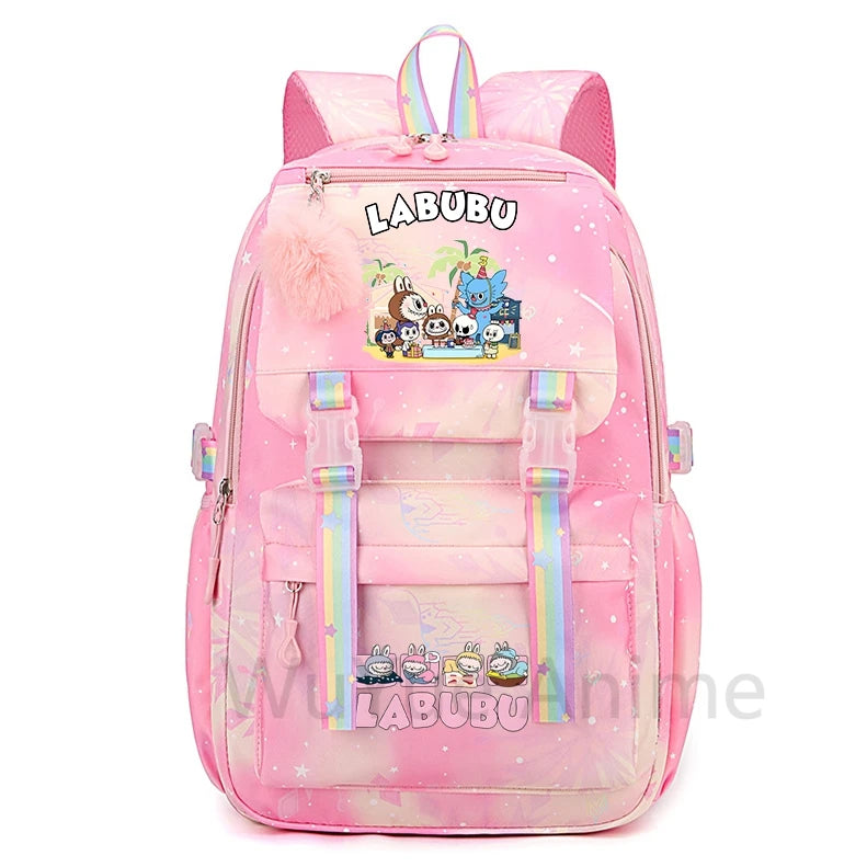Schattige Labubu backpack rugzak – Waterdichte Ruime capaciteit