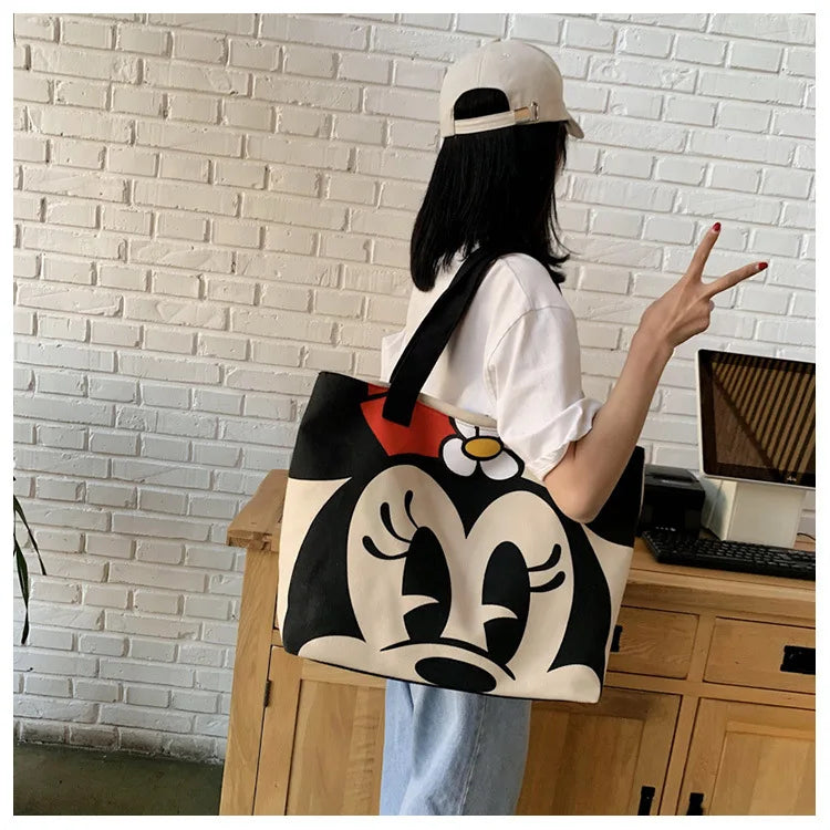 Disney Mickey Minnie Mouse Canvas Tas - Grote Ruimte