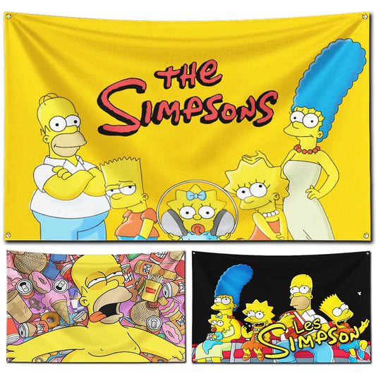 60x90cm Cartoon Simpsons Vlag Voor Unieke Garage Decoratie