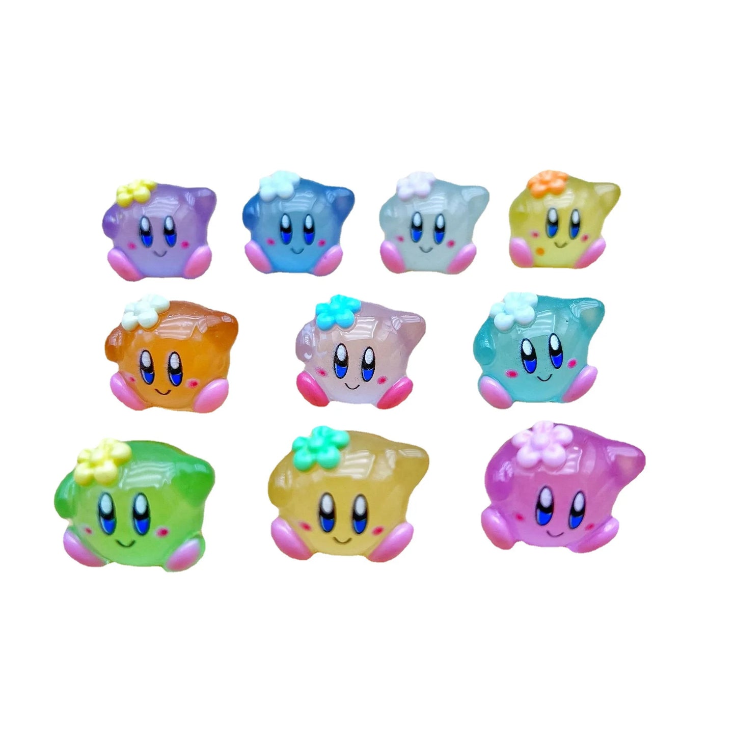 Zoobies Star Kirby Actiefiguur Set – Luminous en Unieke Decoratieve Sleutelhanger