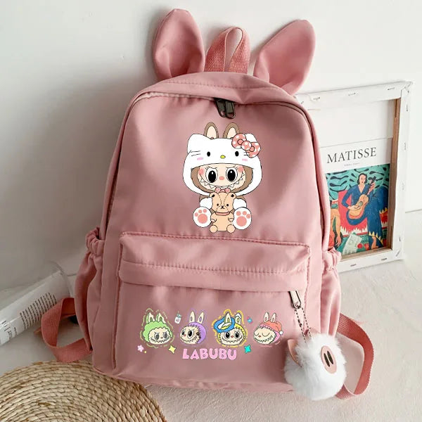 Labubu Rugzak met oren – Schattig Ontwerp Voor School