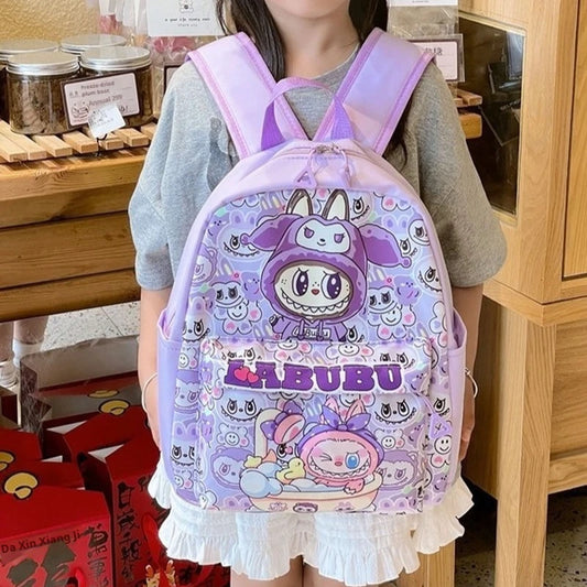 Kinderrugzak Met Schattige Cartoonprint Labubu En Grote Groot Capaciteit