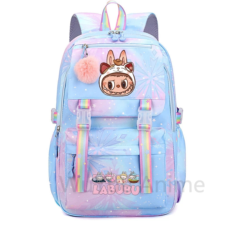 Schattige Labubu backpack rugzak – Waterdichte Ruime capaciteit