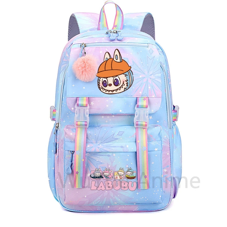 Schattige Labubu backpack rugzak – Waterdichte Ruime capaciteit