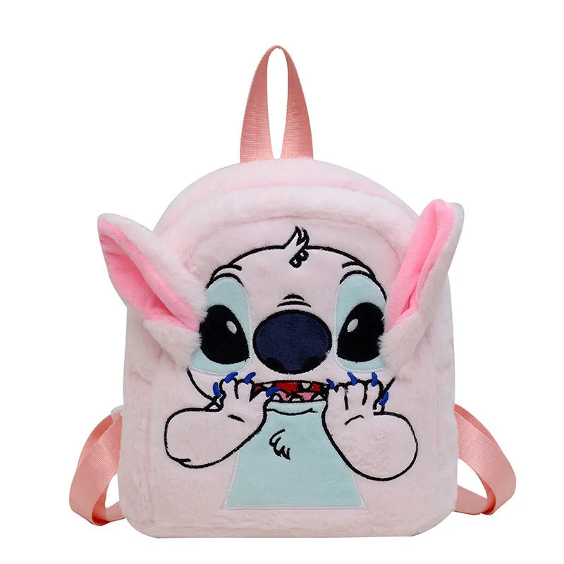 Kawaii Lilo En Stitch Pluche Rugzak – Schattig Cartoon Ontwerp Met Grote Capaciteit