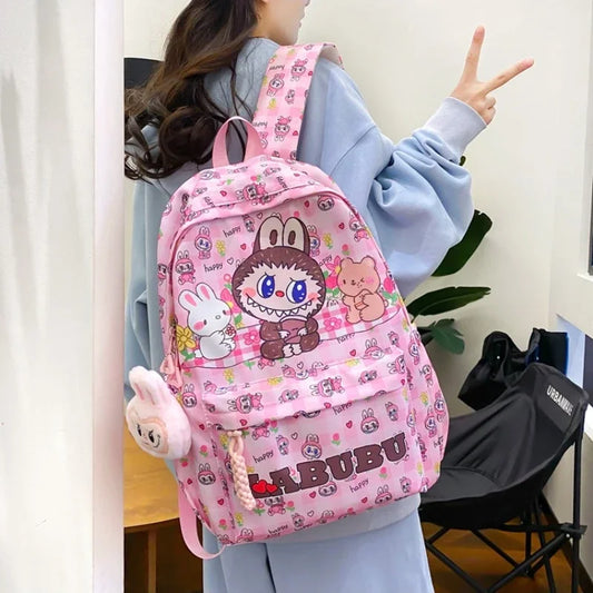 Schattige Labubu Anime Rugzak Met Grote Capaciteit En Voor Kinderen